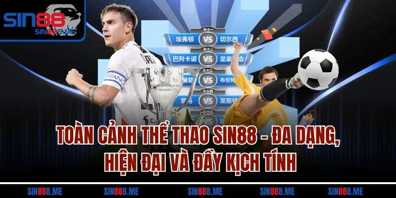 Toàn cảnh thể thao Sin88 - Đa dạng, hiện đại và đầy kịch tính